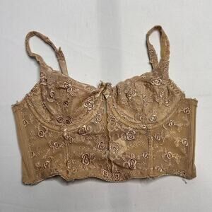 Rampage Size Small Laced Super Cropped Top